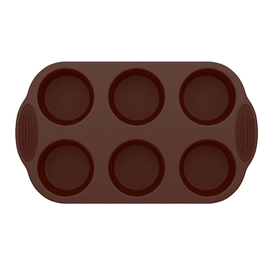 

Форма Nadoba для 6 круглых маффинов, силиконовая, 30x18x4,3 см серия Alenka