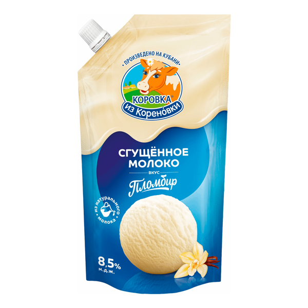 Молоко сгущенное Коровка из Кореновки пломбир ваниль 8.5%