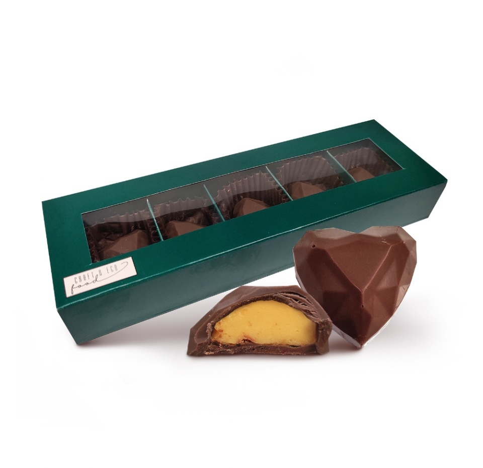 

Конфета шоколадная Craft eco food Сердце с сыром Чеддер 1 шт 8.8 г