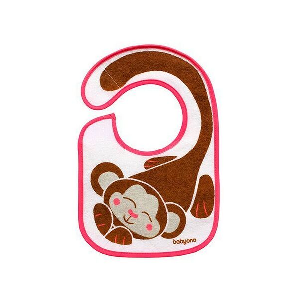 Нагрудник махровый с клеенкой, 3м+, Babyono