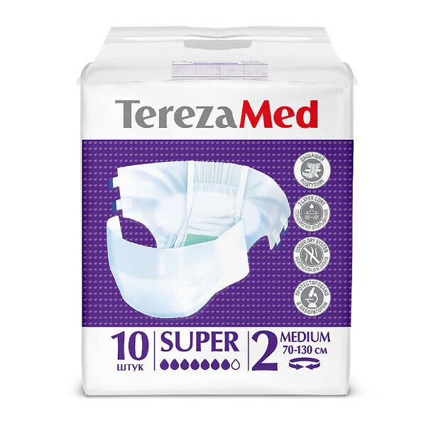 Terezamed super подгузники для взрослых размер M 10 шт