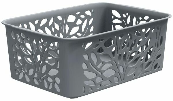 Корзина Полимербыт Leaves серая, 4 л