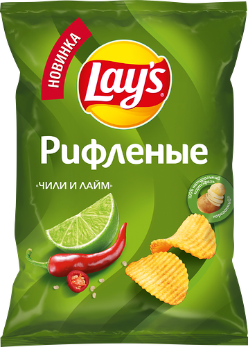 Чипсы Lay's рифленые Чили-лайм 125 г