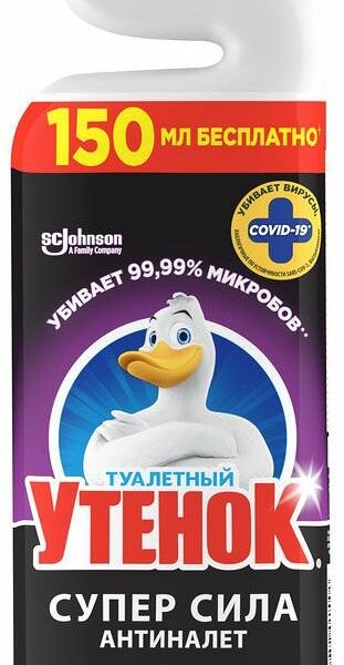 Чистящее средство для унитаза Туалетный Утенок Антиналет, 900 мл