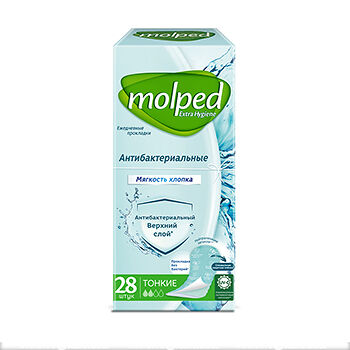 Прокладки ежедневные Molped антибактериальные 28шт