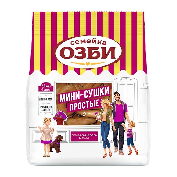 Мини-сушки простые Семейка Озби классические 150 г