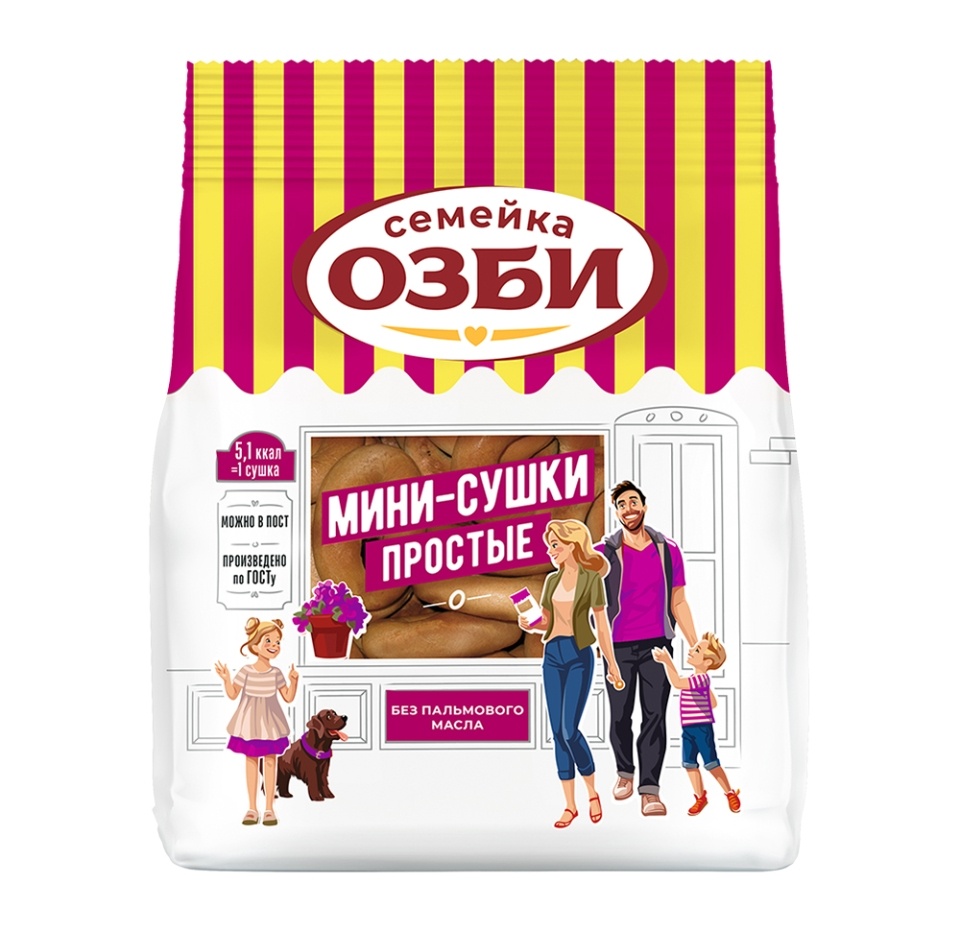 

Мини-сушки простые Семейка Озби классические 150 г