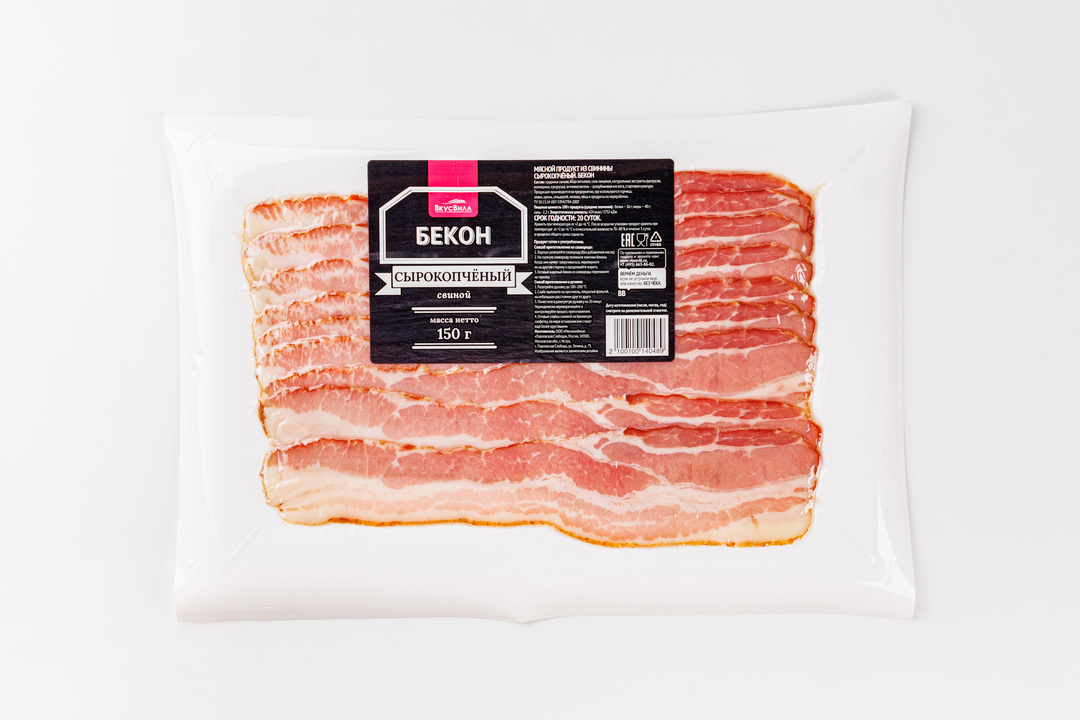 

Бекон сырокопченый нарезка 150г