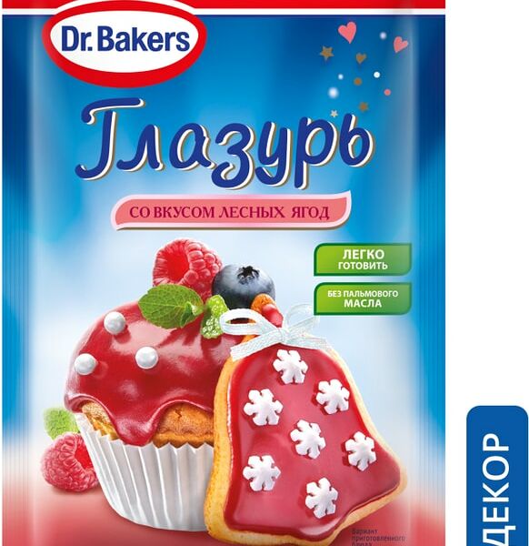 Глазурь Dr.Bakers со вкусом лесных ягод 90г