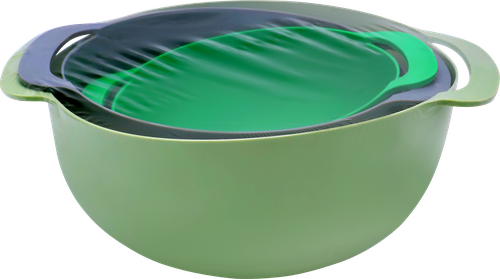 

Набор для кухни Homeclub H-B163 3 в 1: миска мерная 1.2 л, миска 4.5 л, дуршлаг 22 см