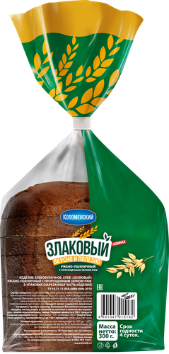 

Хлеб Коломенский Злаковый ржано-пшеничный с пророщенным зерном ржи, 300 г