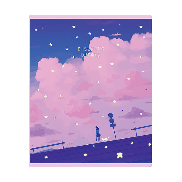 Тетрадь Meshu Blooming Dreams клетка, 48 л в ассортименте