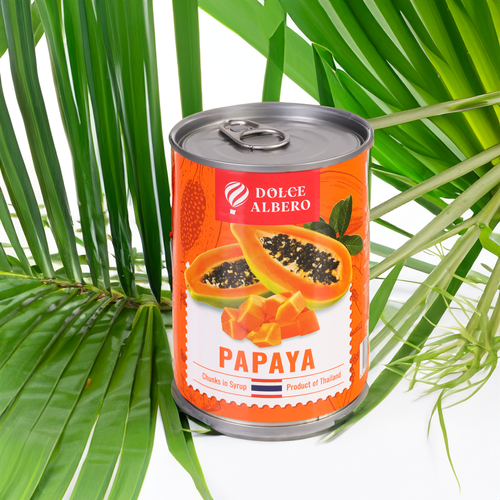 

Папайя Dolce Albero в сиропе кусочки 425 мл