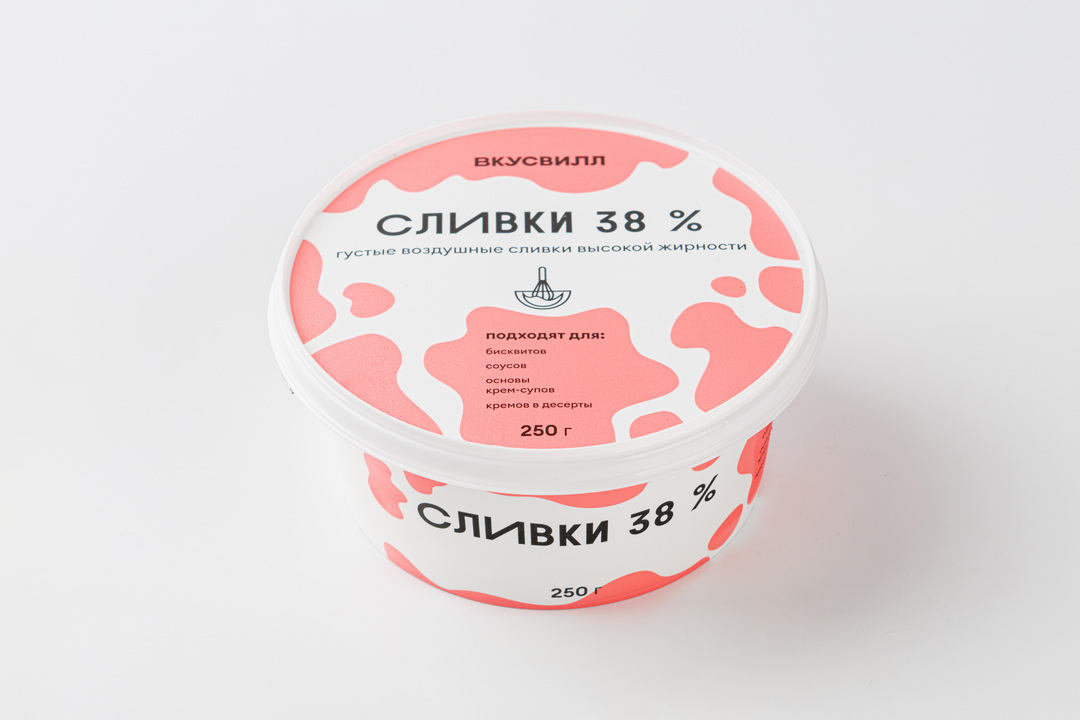 

Сливки Вкусвилл 38%, 250 г