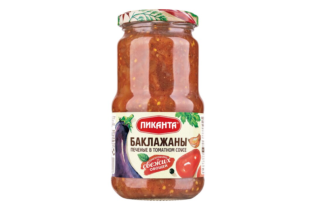 

Баклажаны Пиканта печеные в томатном соусе 450 г