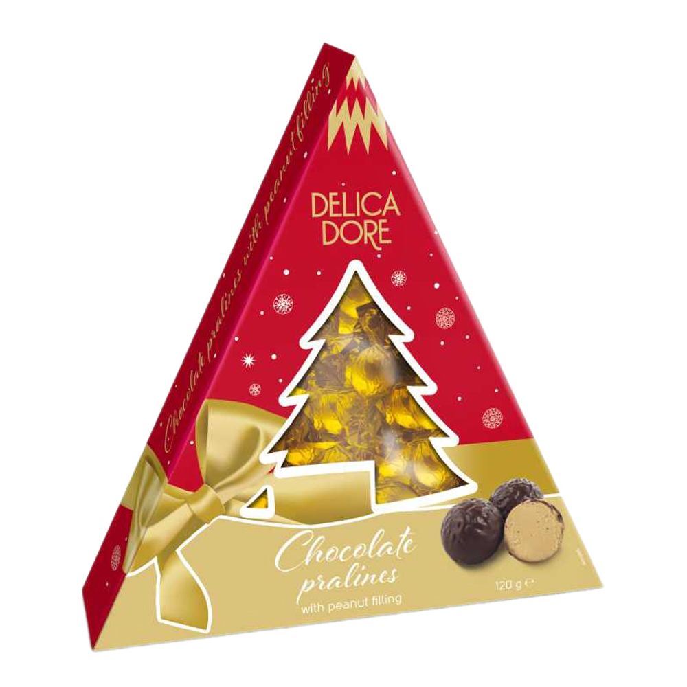 

Пралине из шоколада Delicadore с арахисовой начинкой 120 г