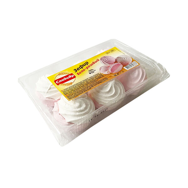 Зефир Сладояр Бело-розовый неглазированный 280г