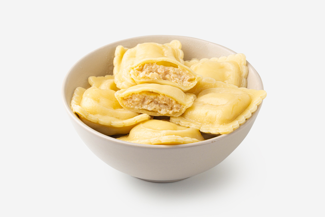 

Пельмени ВкусВилл из кальмара и горбуши с сыром моцарелла, 400 г
