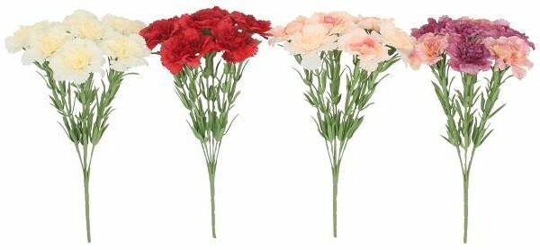 Цветок искусственный Гвоздика кустовая, 35 см, 1 шт в ассортименте