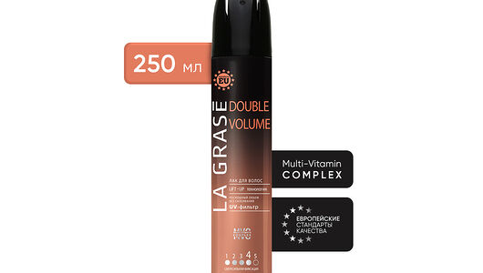 Лак для волос La Grase Double Volume, 250 мл