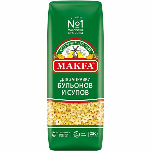 Макароны Makfa звёздочки группа А высший сорт, 250 г