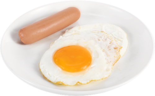 

Яичница глазунья ЛЕНТА FRESH натуральная с сосиской, 140г