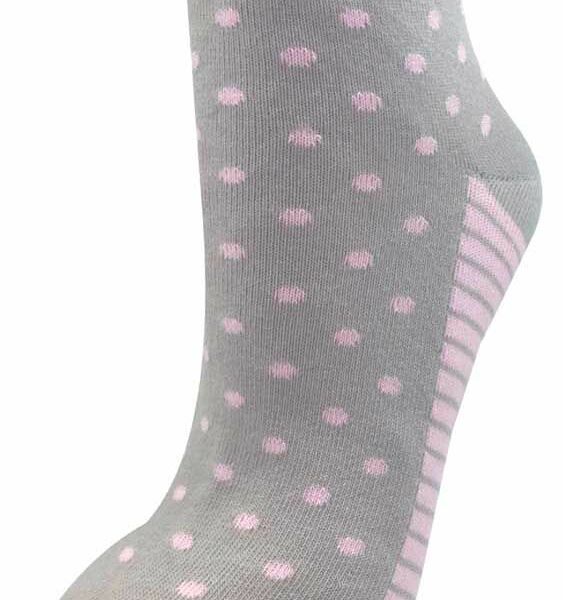 Носки женские Cinema by opium в горошек серо-розовые, р.25