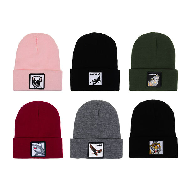 Galante шапка взрослая с нашивкой, р-р 56-58, 6 дизайнов, сзш24-32, в ассортименте