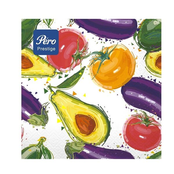 Салфетки бумажные Pero Баклажан 3 слойные 33х33 см, 20 шт