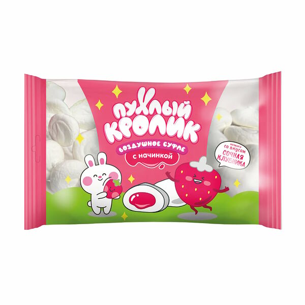 Воздушное суфле с начинкой, Пухлый кролик, 85 г, в ассортименте
