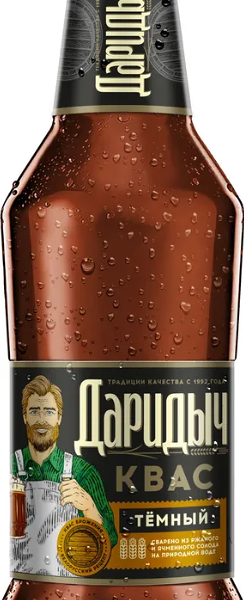 Напиток Квас Даридыч темный безалкогольный пастеризованный ПЭТ 1.5л