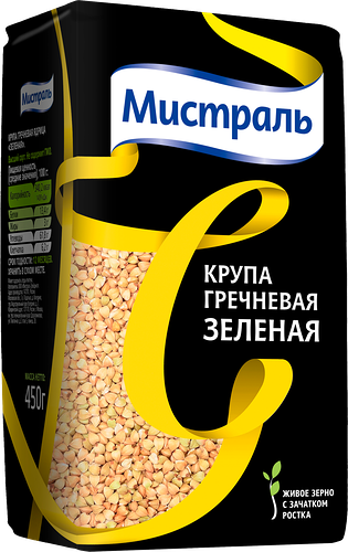 Гречка Мистраль зеленая 450 г