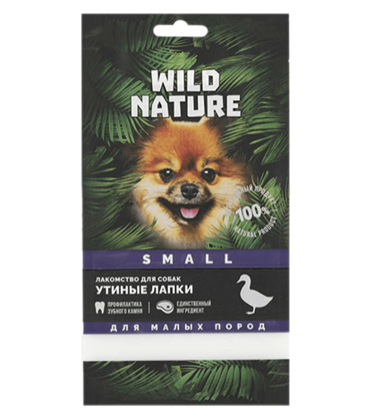 Натуральное лакомство для собак Wild Nature Утиные лапки, 30 г