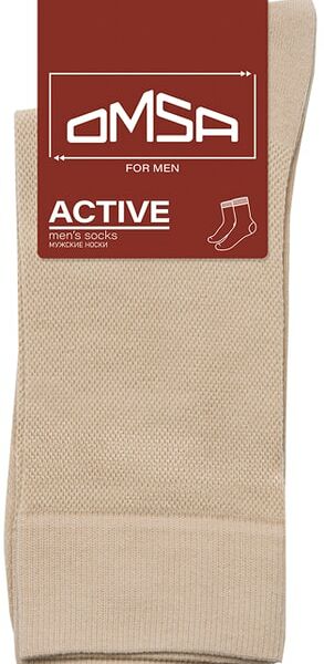 Носки мужские Omsa Active 103 сетка летние Beige Бежевый Размер 39-41