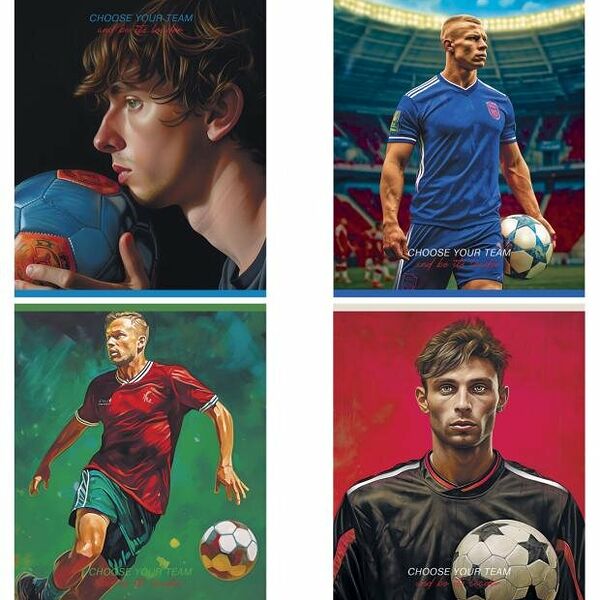 Тетрадь BG Нейросеть Футбол клетка А5, 48 л  в ассортименте, 1 шт