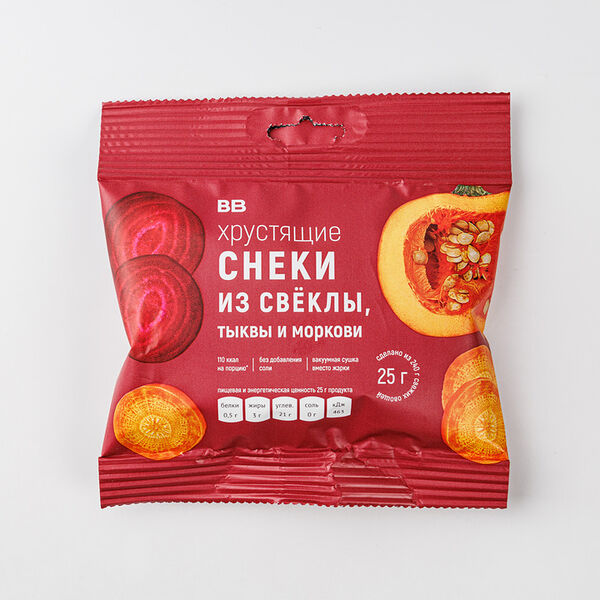 Снеки хрустящие из свеклы, тыквы и моркови