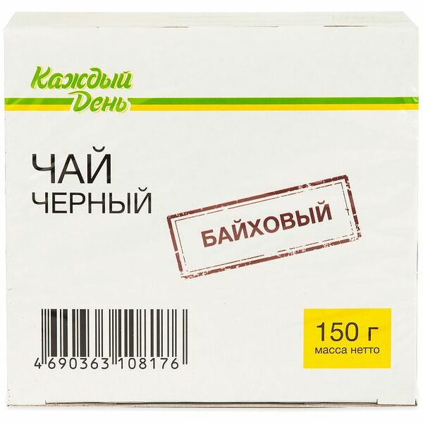 Чай черный Каждый День байховый, 100x1,5 г