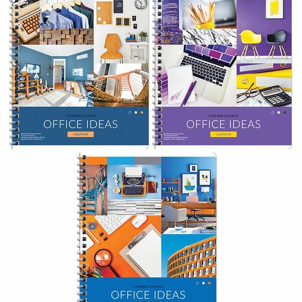 Тетрадь ArtSpace Colorful Ideas А5 в клетку на гребне, в ассортименте