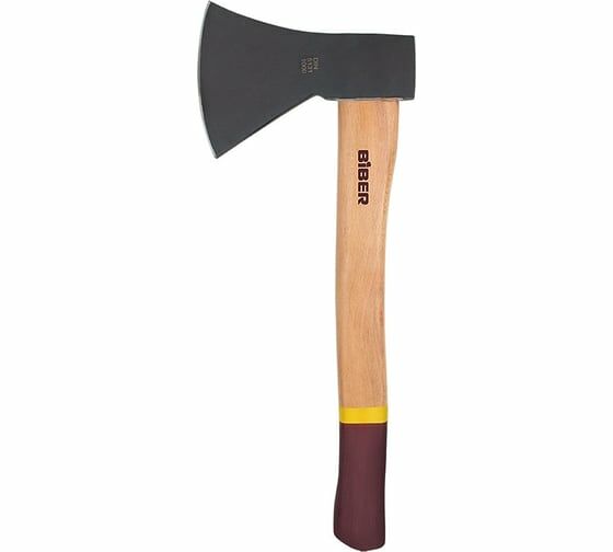 Топор кованый BIBER Премиум, деревянная рукоятка, 1кг, 17x43x2.68 см