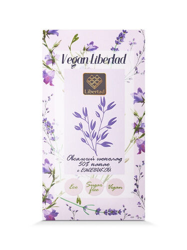 Шоколад Libertad Vegan овсяный с ежевикой 50% какао без сахара 65 г