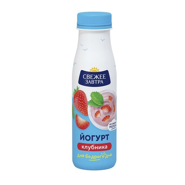 Йогурт Свежее Завтра питьевой клубника 1.9% 260 г