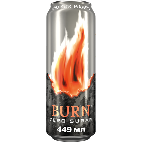 

Напиток энергетический BURN Zero Персик, манго, 0.449л