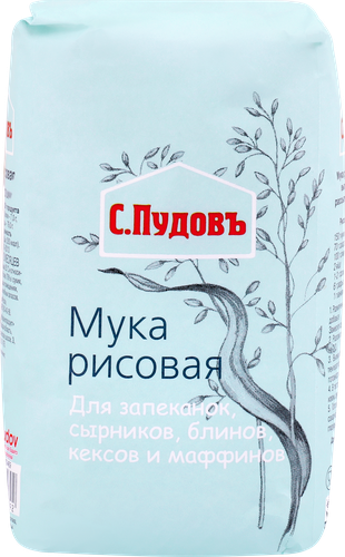 

Мука С.Пудовъ рисовая первый сорт 500 г