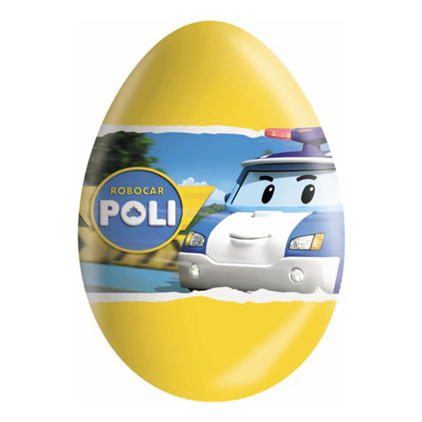 Яйцо шоколадное с сюрпризом Zaini Robocar Poli 20 г
