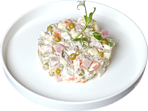 Салат Оливье классический  лоток вес до 300г