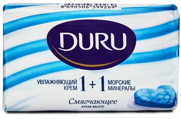 Крем-мыло твердое Duru смягчающее 1+1 Увлажняющий крем и морские минералы 80 г