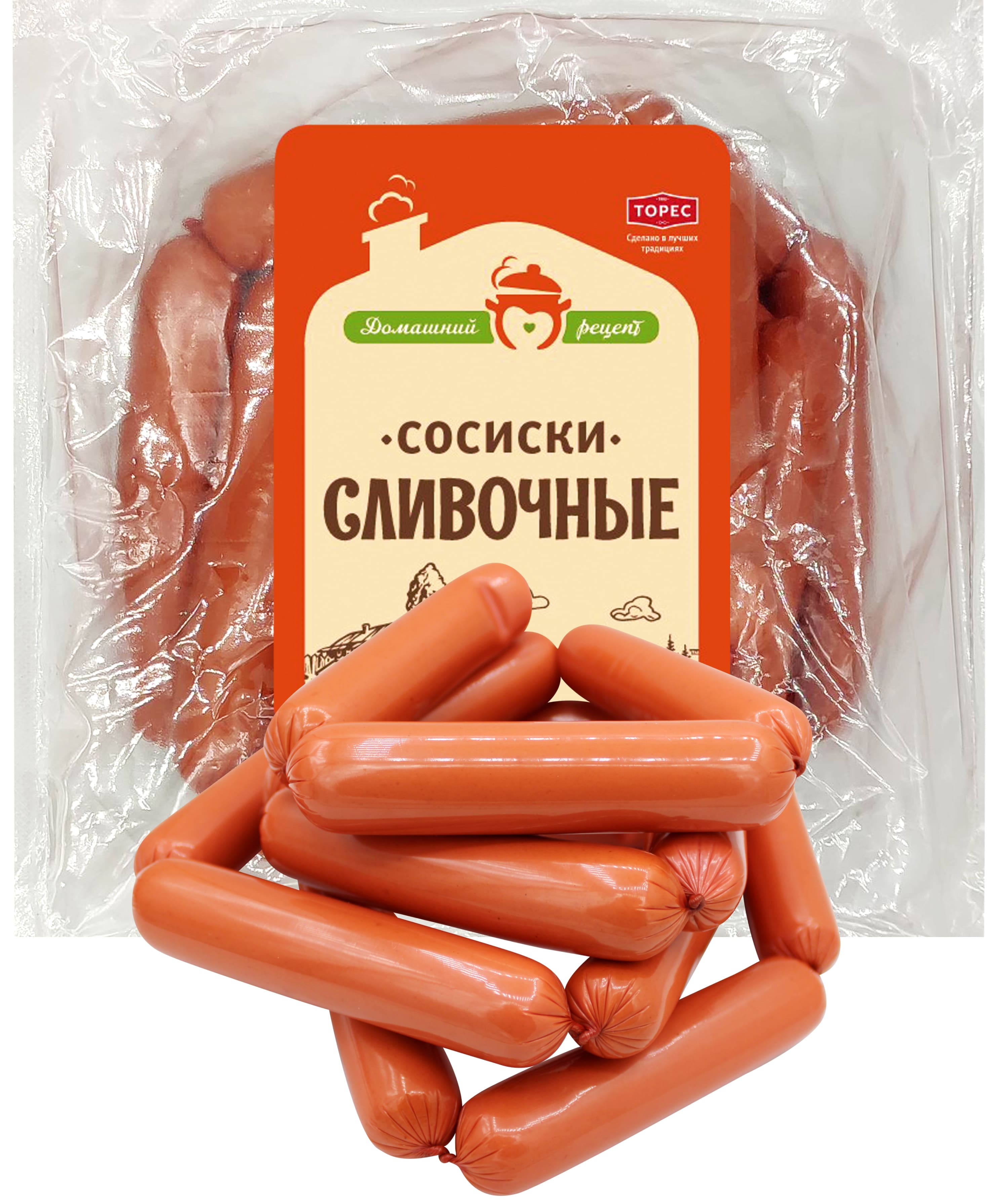 

Сосиски Домашний рецепт Сливочные МГС, 400 г