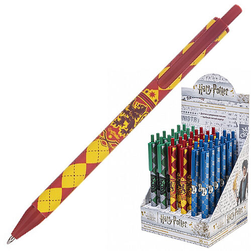 Ручка Hatber Гарри Поттер шариковая автомат Синяя 0,7мм, 1шт, дизайн в ассортименте