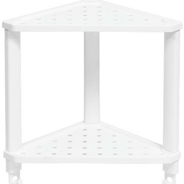 Полка Violet Vikea угловая подвесная 2-х ярусная белый