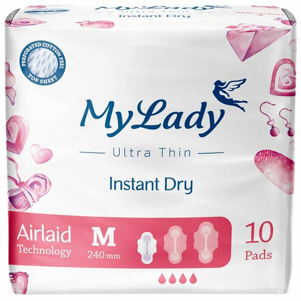 Прокладки My Lady Instant Dry ультратонкие М 10шт, 123г